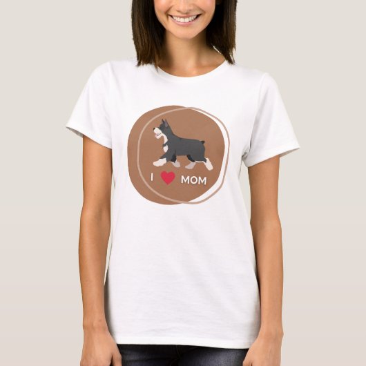 I Love Schnauzer mama T-shirt (Voorkant)