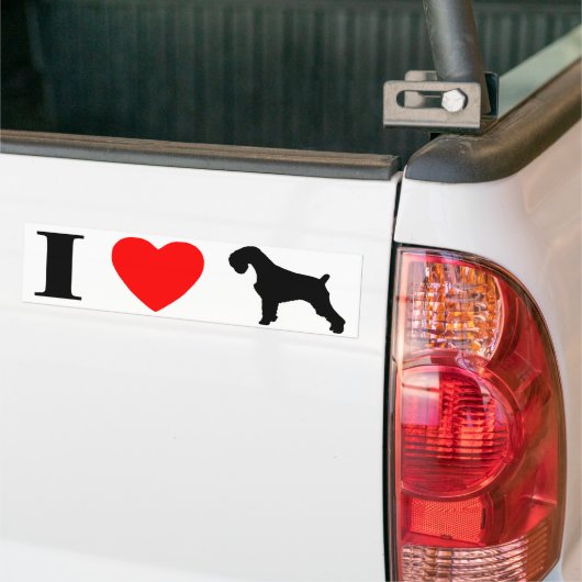 I Love Schnauzers Bumpersticker (Op Truck)