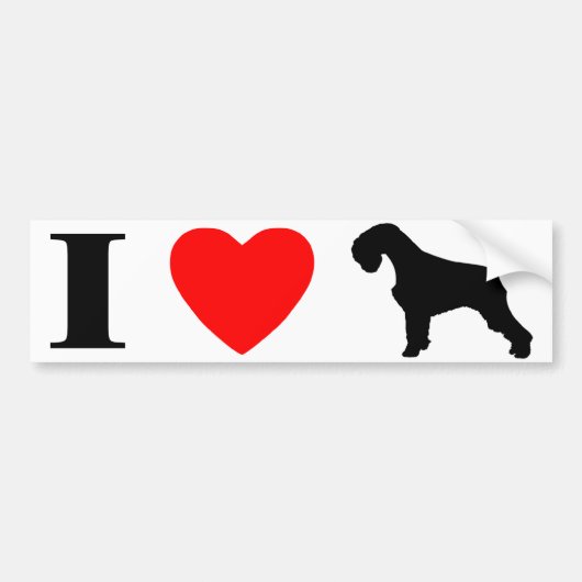 I Love Schnauzers Bumpersticker (Voorkant)