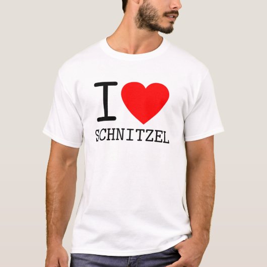 I love Schnitzel Österreich Wiener Dialekt T-shirt (Voorkant)