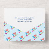 I Love School Back to School Cartoon Afstuderen All In One Uitnodiging (Achterkant)