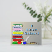 I Love School Briefkaart (Staand voorkant)