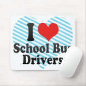 I Love School Bus Drivers Muismat (Met muis)