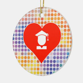 I Love School Keramisch Ornament