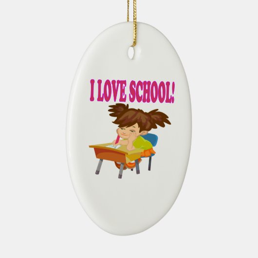 I Love School Keramisch Ornament (Rechts)