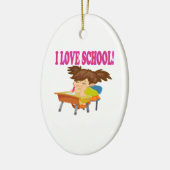 I Love School Keramisch Ornament (Links)