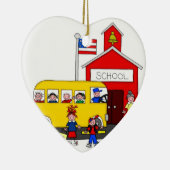 I Love School Keramisch Ornament (Rechts)