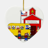 I Love School Keramisch Ornament (Achterkant)