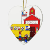 I Love School Keramisch Ornament (Links)