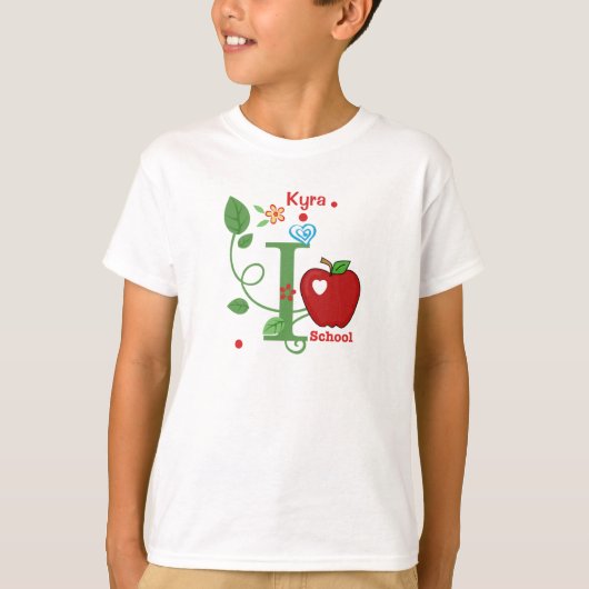 I Love School Kind T-Shirt (Voorkant)