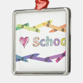 I Love School Metalen Ornament (Links)