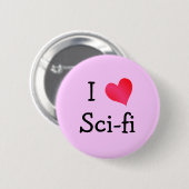 I Love Sci-fi Ronde Button 5,7 Cm (Voorkant /achterkant)