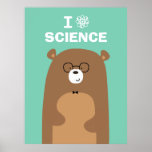 I Love Science Beer Poster<br><div class="desc">Science beer poster. © Mood 4 Cute</div>