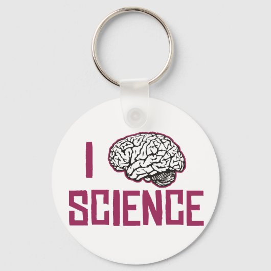 I Love Science (brain) Sleutelhanger (Voorkant)