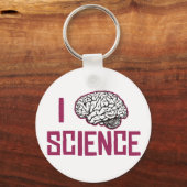 I Love Science (brain) Sleutelhanger (Voorkant)