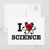 I Love Science Briefkaart (Voorkant / Achterkant)