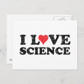 I Love Science Briefkaart (Voorkant / Achterkant)