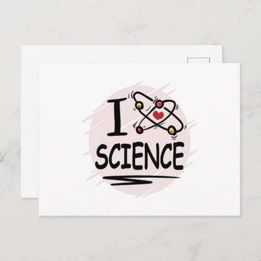 I love Science Briefkaart (Voorkant / Achterkant)