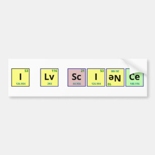 I Love Science bumper sticker