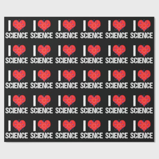 I Love Science Cadeaupapier (Vlak)