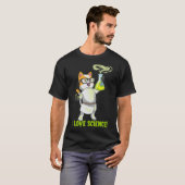 I Love Science Cat Chemistry Cute Cation Pawsitive T-shirt (Voorkant volledig)