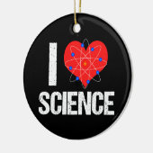 I Love Science Cool Atom Model Science Keramisch Ornament (Links)