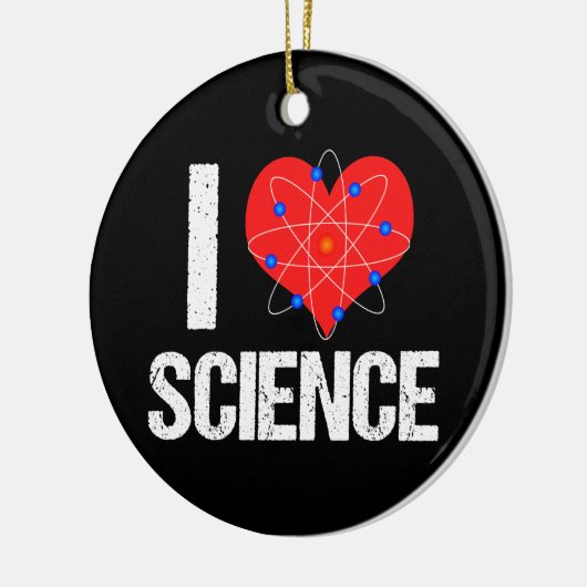 I Love Science Cool Atom Model Science Keramisch Ornament (Links)