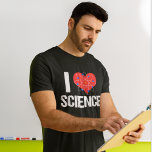 I Love Science Cool Scientist T-shirt<br><div class="desc">I Love Science T-shirt voor een leraar wetenschappen. Een hart met een atoommodel eromheen is een geweldig cadeau voor een wetenschapper. Wetenschap is zo cool.</div>