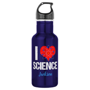 I Love Science Custom Waterfles