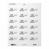 I Love Science Etiket (Full Sheet)