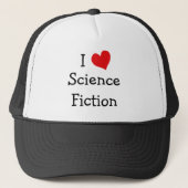 I Love Science Fiction Trucker Pet (Voorkant)