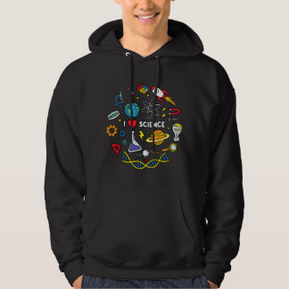 I Love Science Funny Physics Science Lovers Math  Hoodie