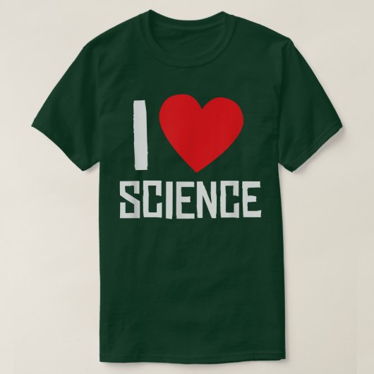 I Love Science - Heart - Nerd T-shirt (Design voorkant)