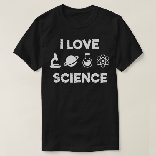 I Love Science Minimal Design T-shirt (Design voorkant)