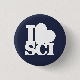 I Love Science pin blue Ronde Button 3,2 Cm