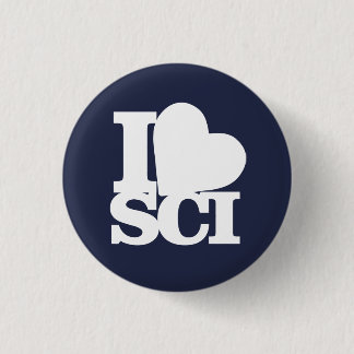 I Love Science pin blue Ronde Button 3,2 Cm