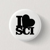 I Love Science pin Ronde Button 3,2 Cm (Voorkant)