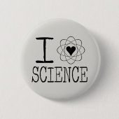 I Love Science Pinback Button (Voorkant)