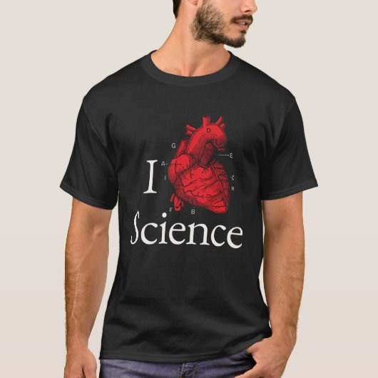 I Love Science T-shirt (Voorkant)
