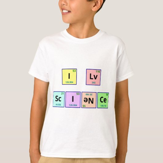 I Love Science T-shirt (Voorkant)