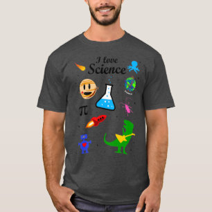I Love Science zwarte versie T-shirt