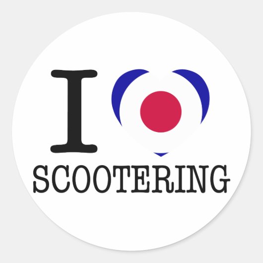 I Love Scootering Sticker (Voorkant)
