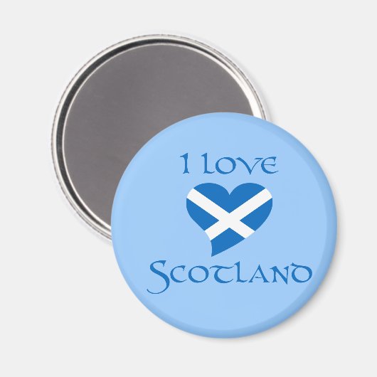 I Love Scotland Fridge Magnet (Voorkant / Achterkant)
