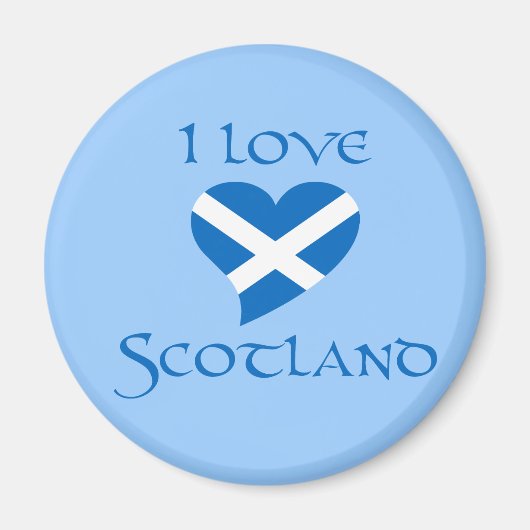 I Love Scotland Fridge Magnet (Voorkant)