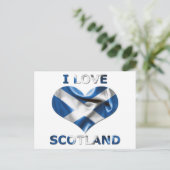 I Love Scotland Heart Flag Briefkaart (Staand voorkant)