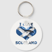 I Love Scotland Heart Flag Sleutelhanger (Voorkant)