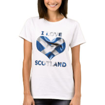 I Love Scotland Heart Flag