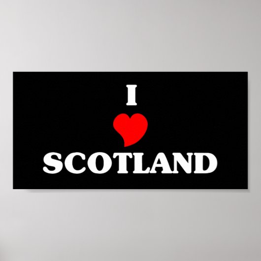 I Love Scotland Poster (Voorkant)