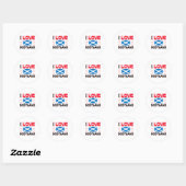 I Love Scotland Ronde Sticker (Vel)