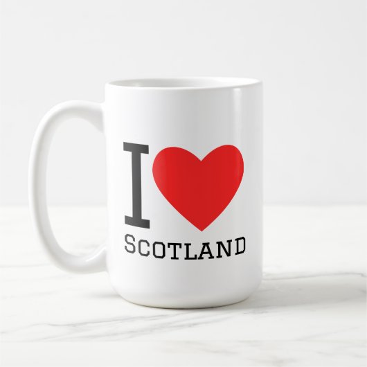 I love scotland square sticker koffiemok (Links)